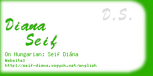 diana seif business card